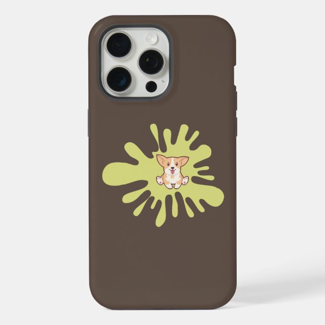 dog splash paint iphone case (Back)