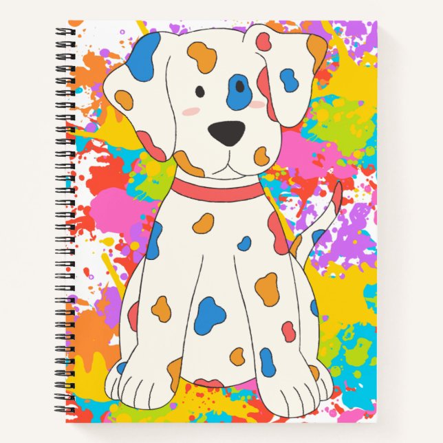 dog splash paint notebook (Front)