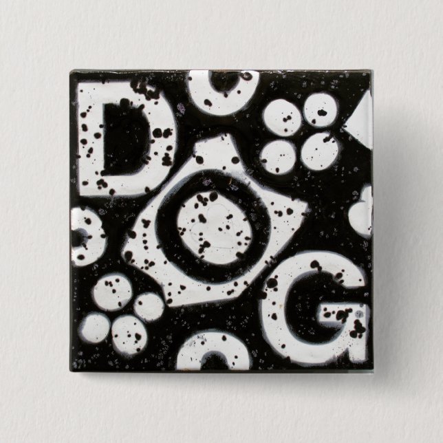 Dog Square Button (Front)