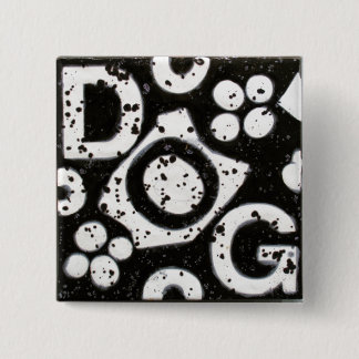 Dog Square Button
