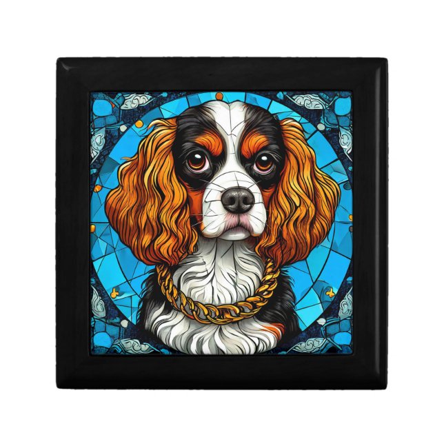 Dog Stained Glass Portrait Gift Box (Front)