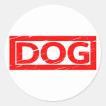 Dog Stamp Classic Round Sticker