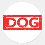Dog Stamp Classic Round Sticker