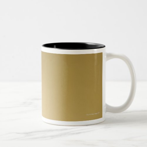 Dog standing on hind legs Two_Tone coffee mug