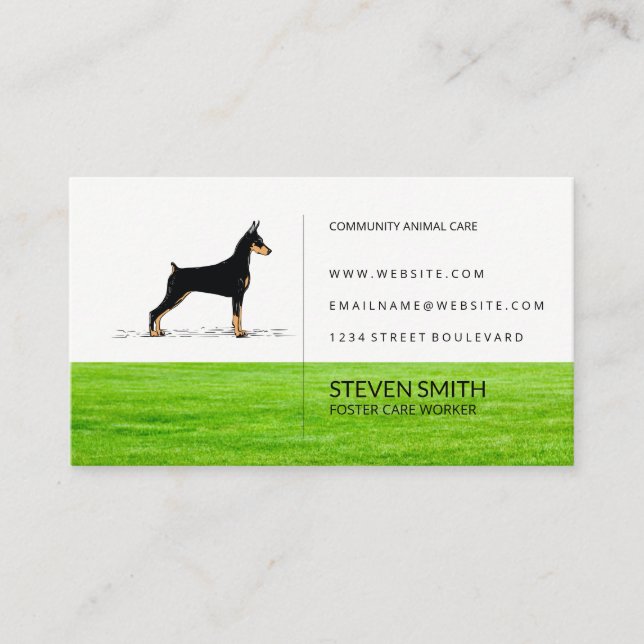Dog Standing | Park Business Card (Front)
