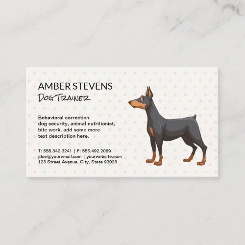 Dog Standing  Training Grooming Business Card