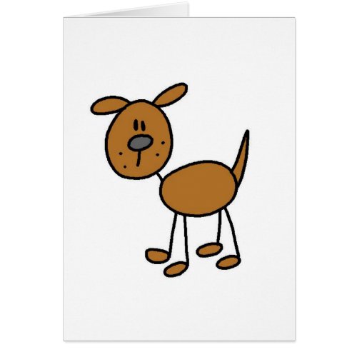 Dog Stick Figure Card