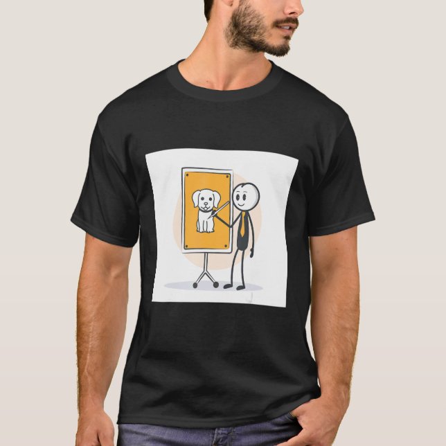 Dog  Stick Figure Drawing Dog T-Shirt (Front)