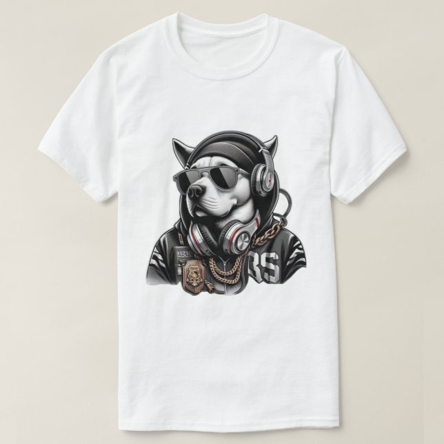 Dog Style Music  T-Shirt (Design Front)