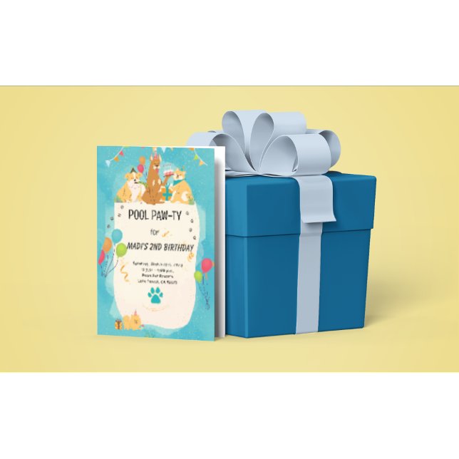 Dog Summer Pool Party Invitation (Creator Uploaded)