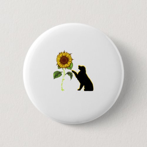 Dog Sunflower  Button