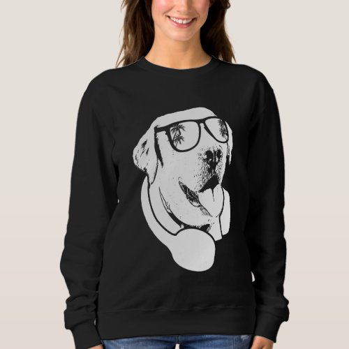 Dog sunglasses headphones festival music dog owner sweatshirt
