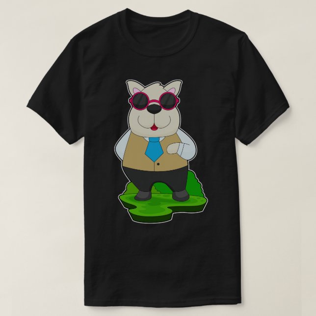 Dog Sunglasses T-Shirt (Design Front)
