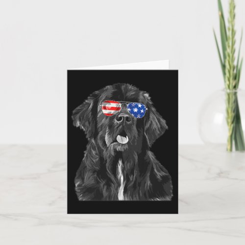 Dog Sungles Flag American 4th Of July Funny  Card
