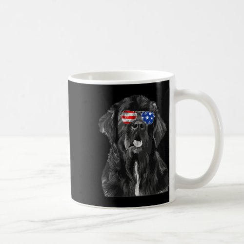 Dog Sungles Flag American 4th Of July Funny  Coffee Mug