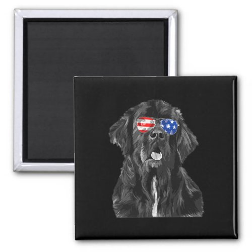 Dog Sungles Flag American 4th Of July Funny  Magnet