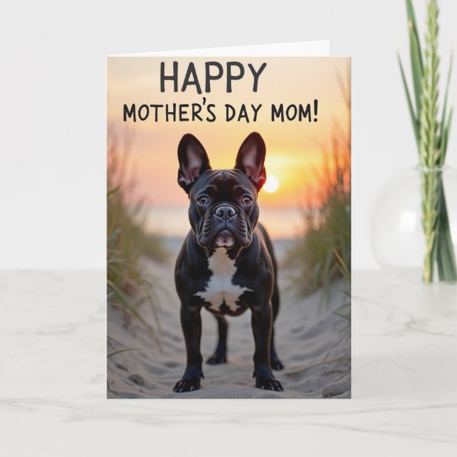 Dog Sunset Happy Mothers Day Card (Front)