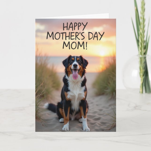 Dog Sunset Mothers Day Love Card (Front)