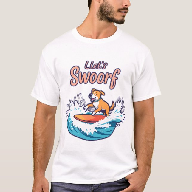 Dog Surfing T-Shirt (Front)