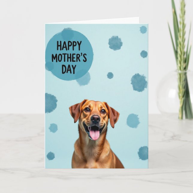 Dog Sweet Mothers Day Portrait Card (Front)