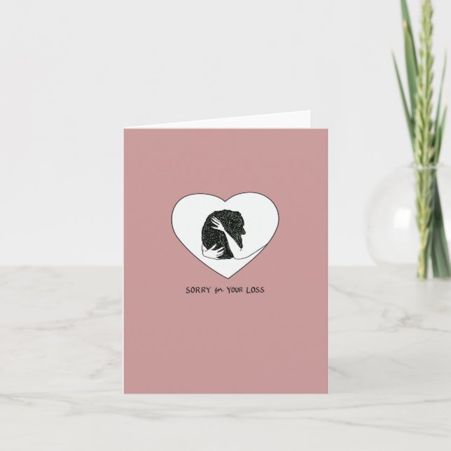 Dog Sympathy, 4" x 5.6" Folded Greeting Card (Front)
