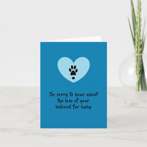 Dog sympathy card by dalDesignNZ