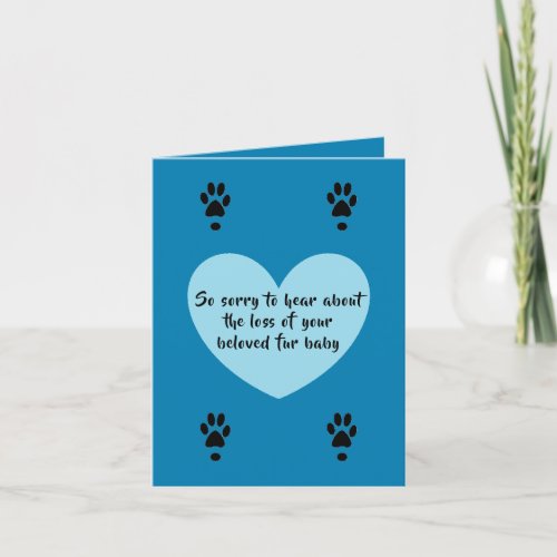 dog sympathy card by dalDesignNZ