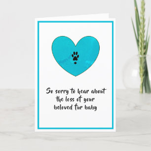 Dog sympathy card by dalDesignNZ