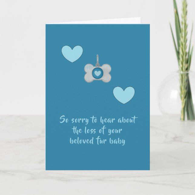 Dog sympathy card by dalDesignNZ (Front)