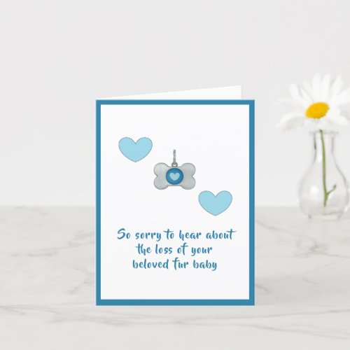 Dog sympathy card by dalDesignNZ