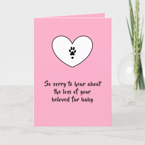 dog sympathy card by dfalDesignNZ