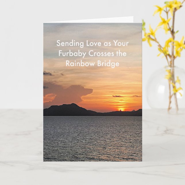 Dog Sympathy Card - Cloud in the Sky  (Yellow Flower)