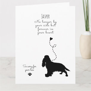 Dog Sympathy Card, custom name. Pet Loss  Card