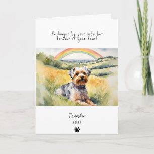 Dog Sympathy Card, custom name. Pet Loss  Card