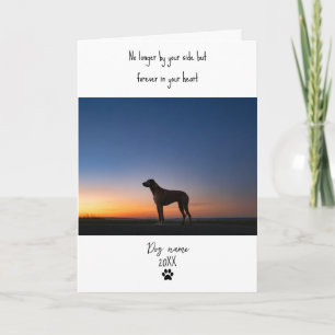Dog Sympathy Card for Loss Memorial with photo