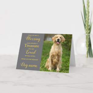 Dog Sympathy Card for Loss Memorial with photo
