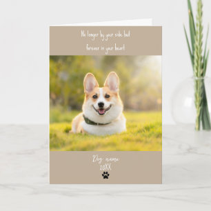 Dog Sympathy Card for Loss Memorial with photo