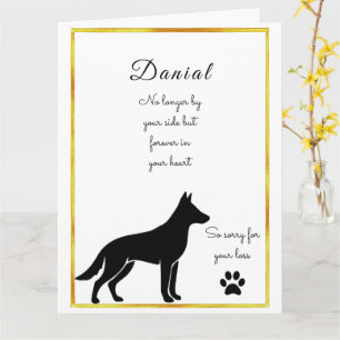 Dog Sympathy Card for Loss Personalized Memorial