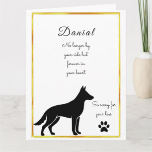 Dog Sympathy Card for Loss Personalized Memorial