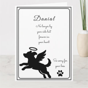 Dog Sympathy Card for Loss Personalized Memorial