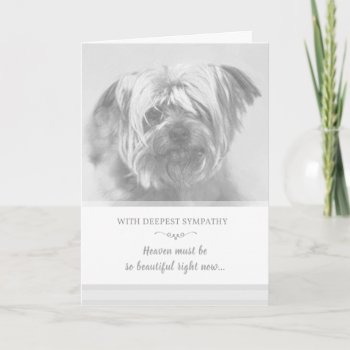 Dog Sympathy Card - Heaven Must Be Beautiful by juliea2010 at Zazzle