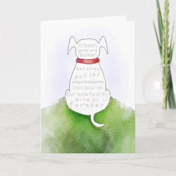 Dog Sympathy Card - Impressions On Our Hearts by juliea2010 at Zazzle