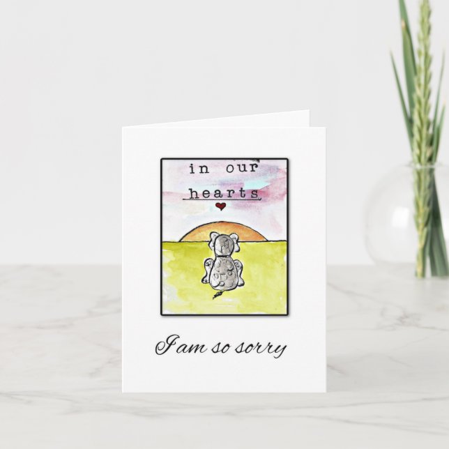 Dog Sympathy Card, Memorial, Bereavement Card (Front)