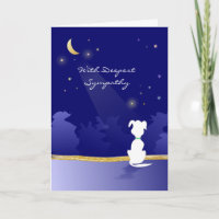 Dog Sympathy Card - Moon and Stars