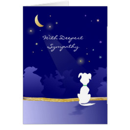 Dog Sympathy Card - Moon and Stars