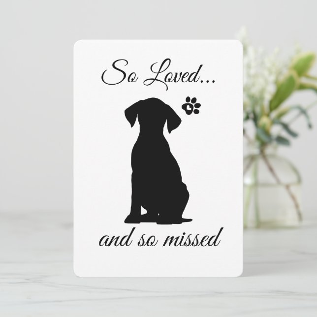 Dog Sympathy Card Printable - Instant Download  (Standing Front)