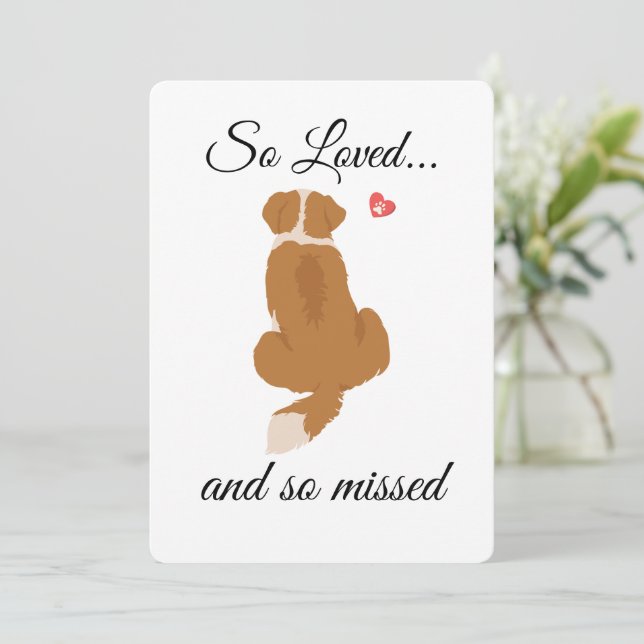 Dog Sympathy Card Printable - Instant Download  (Standing Front)