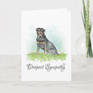 Dog Sympathy Card - Rottweiler Dog Sympathy