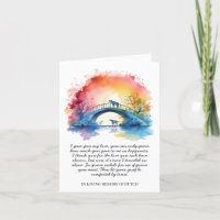 Dog Sympathy Card With Memorial Poem