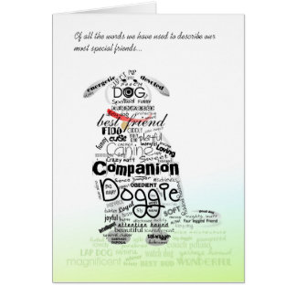 Dog Sympathy Card - Words Used to Describe our Dog